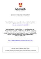 Assessing potential risks of influenza A virus transmission at the pig-human interface in thai small pig farms using a questionnaire survey