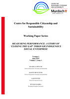 Measuring performance: A story of 'Closing the Gap' through indigenous social enterprise