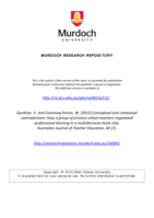 Conceptual and contextual contradictions: How a group of primary school teachers negotiated professional learning in a multiliteracies book club