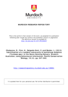 Identification of a resident community of bottlenose dolphins (Tursiops spp.) in the Swan-Canning Estuary, Western Australian, using behavioural information