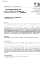 Tracing surveillance and auto-regulation in Singapore: ‘Smart’ responses to COVID-19
