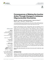 Consequences of making the inactive active through changes in antisense oligonucleotide chemistries