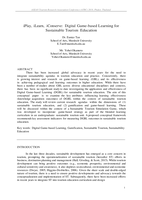 iPlay, iLearn, iConserve: Digital game-based learning for sustainable tourism education