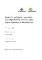 Design of a participatory super-vision support platform for improving higher degree supervision: A feasibility study