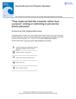 “They made me feel like a teacher rather than a praccie”: Sinking or swimming in pre-service drama education