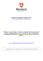 Investigative journalism and ethics: a slippery slide rule