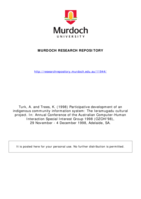 Participative development of an indigenous community information system: The Ieramugadu cultural project