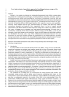 From goals to joules: A quantitative approach of interlinkages between energy and the Sustainable Development Goals