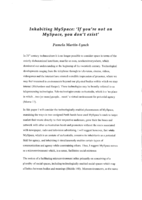 Inhabiting MySpace: 'If you're not on MySpace, you don't exist'