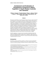 Containment and eradication of Phytophthora cinnamomi in native vegetation in South-Western Australia and Tasmania