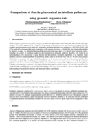 Comparison of Brachyspira central metabolism pathways