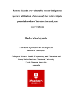 Remote islands are vulnerable to non-indigenous species: Utilization of data analytics to investigate potential modes of introduction and pest interceptions