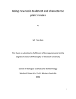 Using new tools to detect and characterise plant viruses