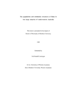 The populations and community structures of fishes in two large estuaries of south-western Australia