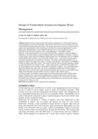Design of vermiculture systems for organic waste management