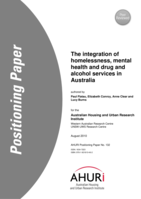The integration of homelessness, mental health and drug and alcohol services in Australia