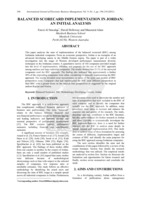 Balanced scorecard implementation in Jordan: An initial analysis