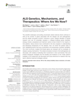 ALS genetics, mechanisms, and therapeutics: Where are we now?