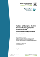 Options to strengthen On-farm biosecurity management for commercial and Non-commercial aquaculture