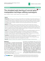 The simulated early learning of cervical spine manipulation technique utilising mannequins