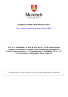 Microfluidic solvent extraction of copper from malachite-chalcopyrite mineral leach solution