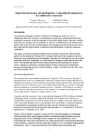 Improving interaction and participation: Leadership development in the collaborative classroom