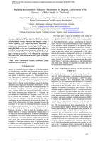 Raising information security awareness in digital ecosystem with games - a pilot study in Thailand