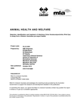 Detection, identification and treatment of Infectious Ovine Keratoconjunctivitis (Pink Eye) in sheep from a Western Australian pre-export feedlot