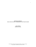 Diagetics in drama: Space and locating a performance of Twelfth Night
