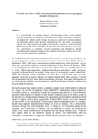 When all else fails: A skills based relational academic recovery program designed for success