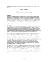 Appendix 3. Final Report for selenium concentration in pilchard from Albany