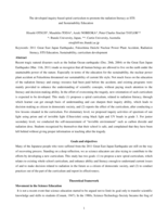 The developed inquiry-based spiral curriculum to promote the radiation literacy as STS and Sustainability Education