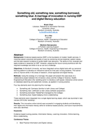 Something old, something new, something borrowed, something blue: A marriage of innovation in nursing EBP and digital literacy education