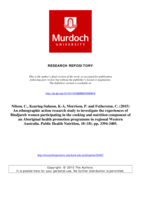 An ethnographic action research study to investigate the experiences of Bindjareb women participating in the cooking and nutrition component of an Aboriginal health promotion programme in regional Western Australia