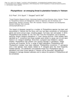 Phytophthora - an emerging threat to plantation forestry in Vietnam