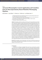 Advanced microsamples: Current applications and considerations for mass spectrometry-based metabolic phenotyping pipelines