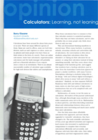 Calculators: Learning, not leaning