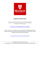 “Beyond Bali”: a transformative education approach for developing community resilience to violent extremism