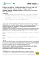 Effect of row spacing, nitrogen and weed control on crop and weed in a wheat – lupin or wheat – chickpea rotation