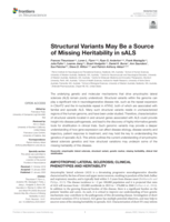 Structural variants may be a source of missing heritability in sALS