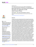 An interventional study with the Maldives generalist teachers in primary school physical education: An application of self-determination theory