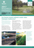 Can human-created wetlands sustain urban freshwater biodiversity?