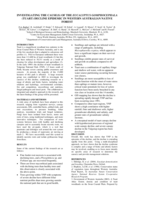 Investigating the cause(s) of the Eucalyptus gomphocephala (Tuart) decline epidemic in Western Australian native forest.
