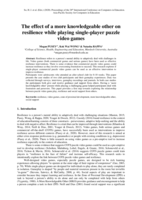 The effect of a more knowledgeable other on resilience while playing single-player puzzle video games