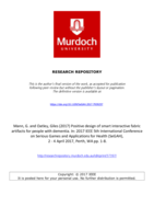 Positive design of smart interactive fabric artifacts for people with dementia