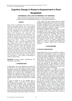 Cognitive change in women's empowerment in rural Bangladesh