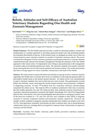 Beliefs, attitudes and self-efficacy of Australian veterinary students regarding one health and zoonosis management