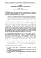 Re-imagining teachers' work for the 21st century