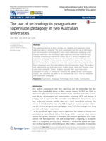 The use of technology in postgraduate supervision pedagogy in two Australian universities