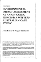 Environmental impact assessment as an on-going process: a Western Australian case study